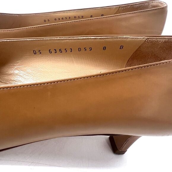 Salvatore Ferragamo Raffaella Brown Kitten Heel Square Toe Pumps Heels - Picture 11 of 13